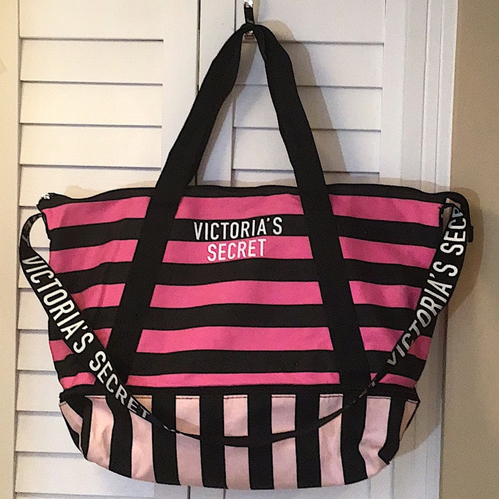 Victoria’s Secret Expandable Weekender Canvas Tote Bag